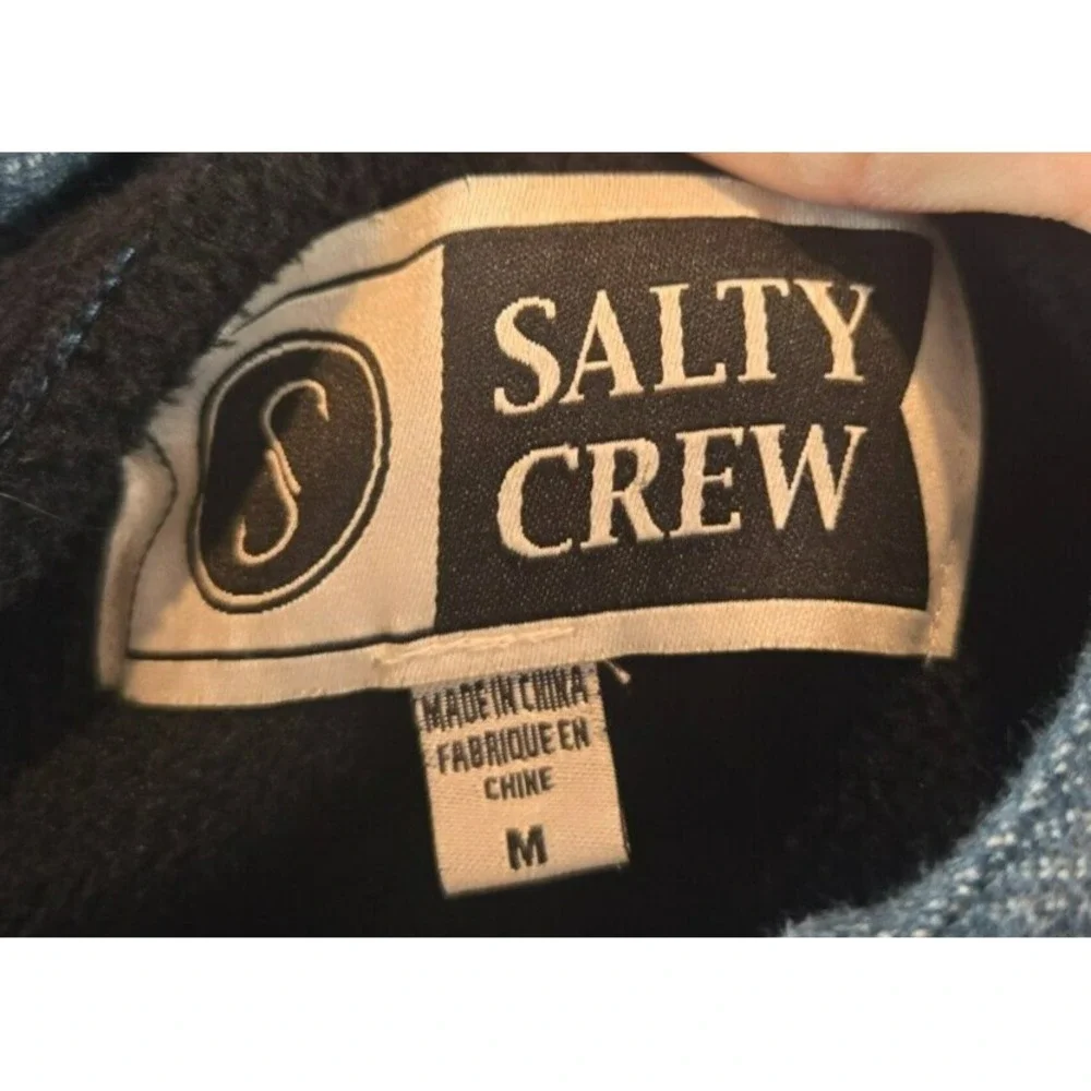 SALTY CREW Men's MARINERS Technical‎ Jacket - Teal Blue Heather Medium Fishing